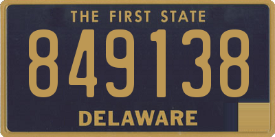 DE license plate 849138