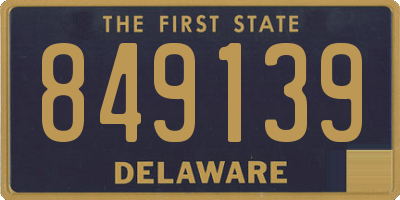 DE license plate 849139