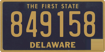 DE license plate 849158
