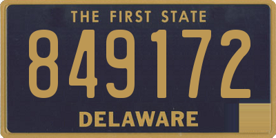 DE license plate 849172