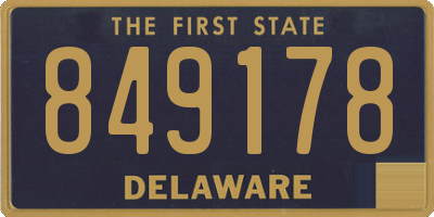 DE license plate 849178