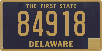 DE license plate 84918