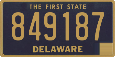 DE license plate 849187