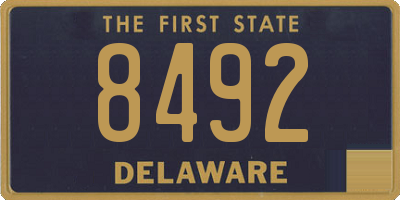 DE license plate 8492