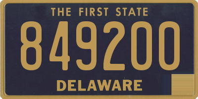 DE license plate 849200