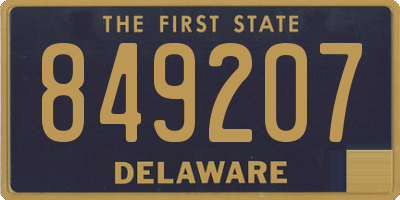 DE license plate 849207