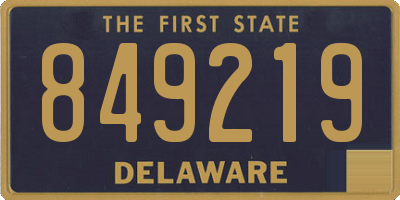 DE license plate 849219