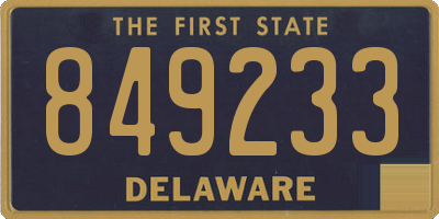 DE license plate 849233