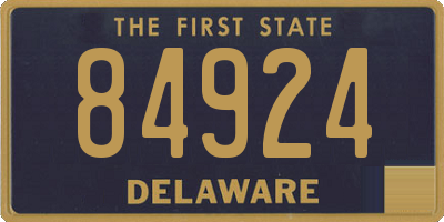 DE license plate 84924
