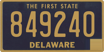 DE license plate 849240