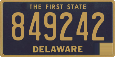 DE license plate 849242