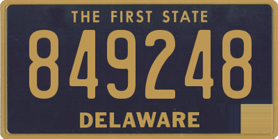 DE license plate 849248