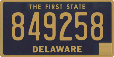 DE license plate 849258