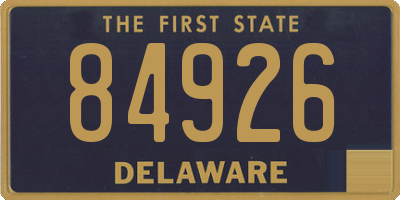 DE license plate 84926