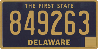 DE license plate 849263