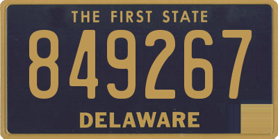 DE license plate 849267