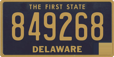 DE license plate 849268