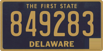 DE license plate 849283