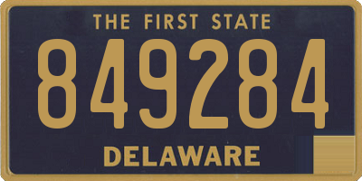 DE license plate 849284