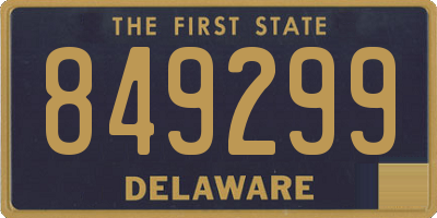 DE license plate 849299