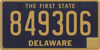 DE license plate 849306