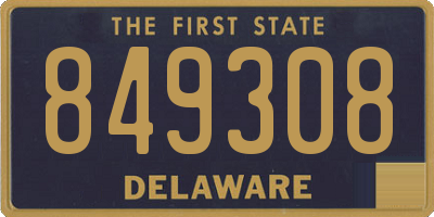 DE license plate 849308