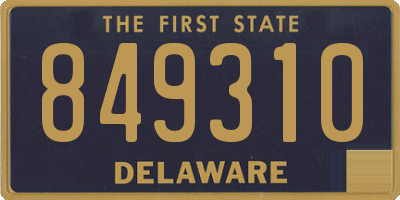 DE license plate 849310