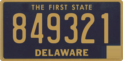 DE license plate 849321