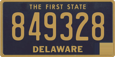 DE license plate 849328