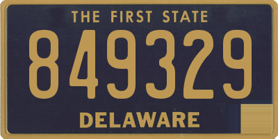 DE license plate 849329