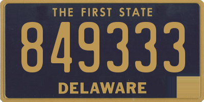 DE license plate 849333