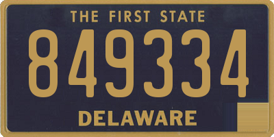 DE license plate 849334