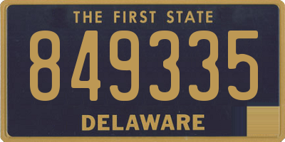 DE license plate 849335