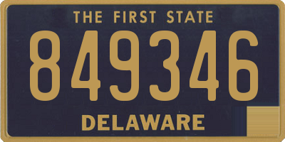 DE license plate 849346