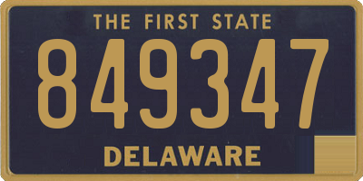 DE license plate 849347