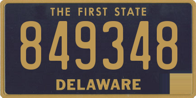 DE license plate 849348