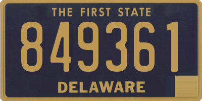 DE license plate 849361