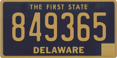 DE license plate 849365