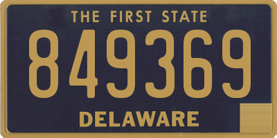 DE license plate 849369