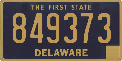 DE license plate 849373