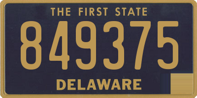 DE license plate 849375