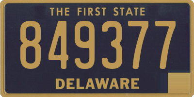 DE license plate 849377