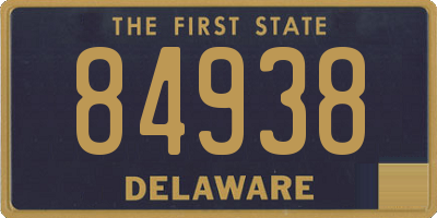 DE license plate 84938