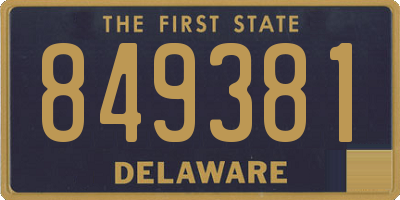 DE license plate 849381