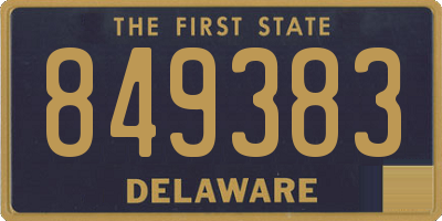 DE license plate 849383