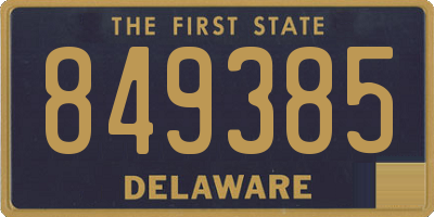 DE license plate 849385