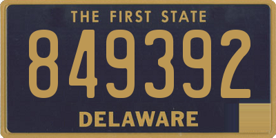 DE license plate 849392