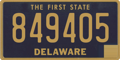 DE license plate 849405