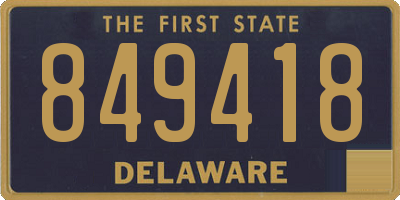 DE license plate 849418