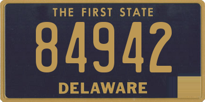 DE license plate 84942